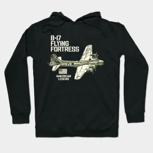 B-17 Flying Fortress Aircraft USAF Plane American Legend Hoodie